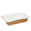 Papírová zatavovací miska EKO 140x190x42 mm hnědá