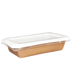 Papírová zatavovací miska EKO 140x190x42 mm hnědá