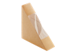 Papírový box EKO na sendvič 130x130x40 mm hnědý s okénkem ideal pack®