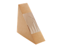 Papírový box EKO na sendvič 130x130x50 mm hnědý s okénkem ideal pack®
