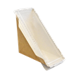 Papírový box EKO na sendvič 130x130x60 mm hnědý