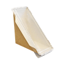 Papírový box EKO na sendvič 130x130x60 mm hnědý