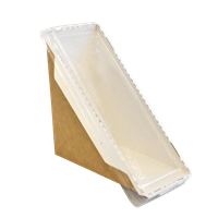Plastové víčko PET na box na sendvič transparentní