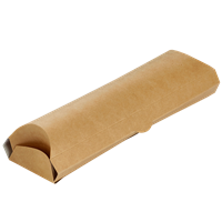 Papírová kapsa EKO na wrap / tortillu 200x70x55 mm hnědá ideal pack®