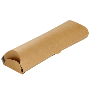 Papírová kapsa EKO na wrap / tortillu 200x70x55 mm hnědá ideal pack®
