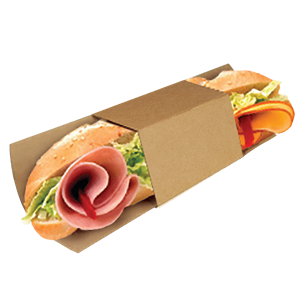 Papírový pásek EKO na bagetu 230x91 mm hnědý ideal pack®