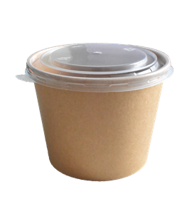 Papírová miska EKO na polévku / salát 140x105x100 mm 900 ml kraft