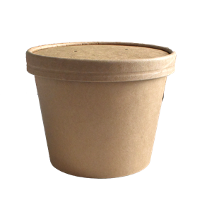 Papírové víčko na misku EKO na polévku / salát O140 mm kraft