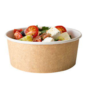 Papírová miska EKO na salát 150x128x60 mm 750 ml hnědá 