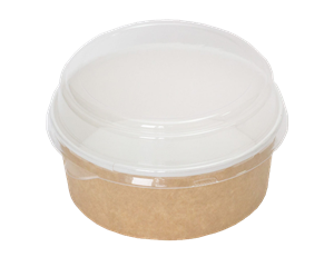 Plastové víčko PET na misku EKO na salát O150 mm transparentní vysoké