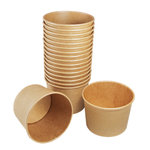 Papírová miska EKO na polévku 300 ml kraft 