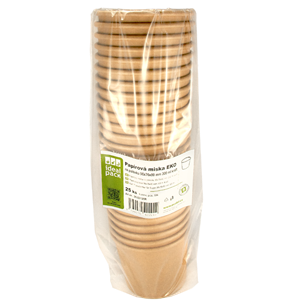 Papírová miska EKO na polévku 300 ml kraft ideal pack®