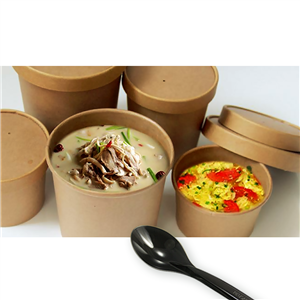 Papírová miska EKO na polévku 400 ml kraft 