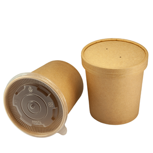 Papírová miska EKO na polévku 400 ml kraft ideal pack®
