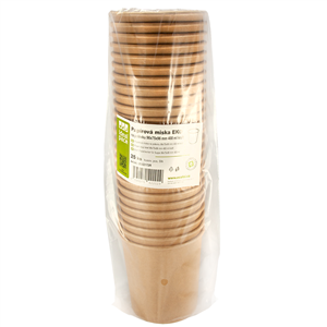 Papírová miska EKO na polévku 400 ml kraft ideal pack®