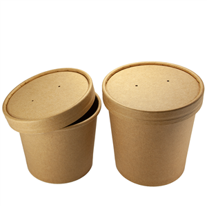 Papírové víčko na misku na polévku 230 - 400 ml ideal pack®
