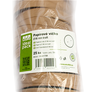 Papírové víčko na misku na polévku 230 - 400 ml ideal pack®