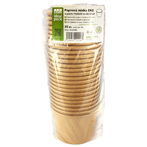 Papírová miska EKO na polévku 500 ml kraft ideal pack®