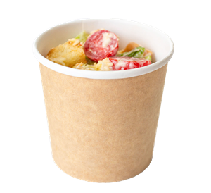 Papírová miska EKO na polévku 500 ml hnědá O98 mm