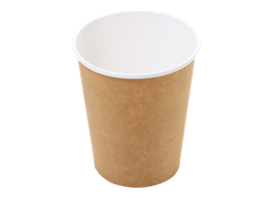 Papírový kelímek EKO 0,3 l CTG jednovrstvý hnědý O90mm