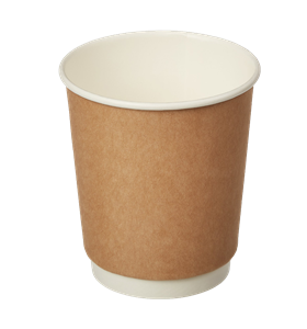 Papírový kelímek EKO 0,25 l CTG dvouvrstvý hnědý O80mm