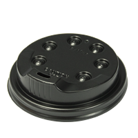 Plastové víčko na EKO kelímky CTG O80 mm černé ideal pack®