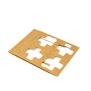 Papírový podnos EKO na 4 kelímky 180x180x50 mm hnědý ideal pack®