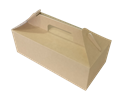 Krabice na dort papírová 27x18x8 cm s uchem kraft