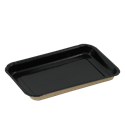 Papírová podložní miska EKO 200/220x110/140x20 mm hnědo-černá