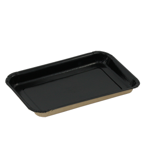 Papírová podložní miska EKO 200/220x110/140x20 mm hnědo-černá