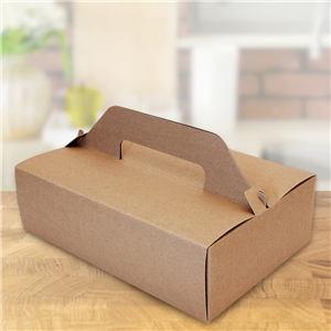 Krabice na dort papírová EKO 18,5x15x9,5 cm s uchem kraft