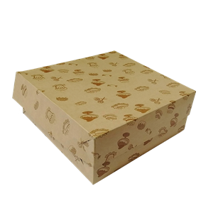 Krabice na dort papírová EKO 22x22x9 cm KRAFT potisk