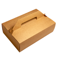 Krabice na dort papírová EKO 27x18x8 cm s uchem KRAFT ideal pack®