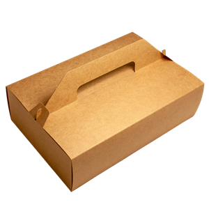Krabice na dort papírová EKO 27x18x8 cm s uchem KRAFT ideal pack®
