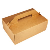 Krabice na dort papírová EKO 27x18x10 cm s uchem KRAFT ideal pack®