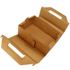 Krabice na dort papírová EKO 27x18x10 cm s uchem KRAFT ideal pack®