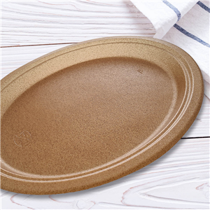 Talíř EKO kompozit dřevo/plast (WPC) 31 cm oválný