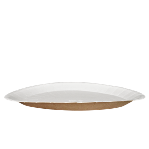 Papírový talíř EKO 18 cm hnědo-bílý