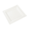 Talíř z cukrové třtiny 16 x 16 cm čtvercový bílý