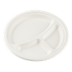 Talíř EKO z cukrové třtiny 23 cm 3-dílný bílý