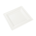 Talíř EKO z cukrové třtiny 20 x 20 cm čtvercový bílý