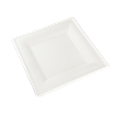 Talíř EKO z cukrové třtiny 26 x 26 cm čtvercový bílý
