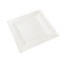 Talíř EKO z cukrové třtiny 26 x 26 cm čtvercový bílý