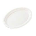 Talíř EKO z cukrové třtiny 26 cm oválný bílý