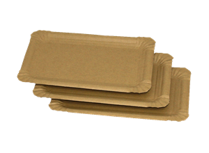 Hnědý papírový tácek EKO 10x16 cm č. 3 kraft ideal pack®