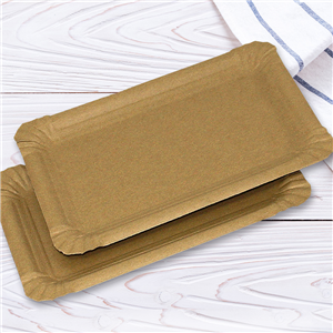 Hnědý papírový tácek EKO 10x16 cm č. 3 kraft ideal pack®