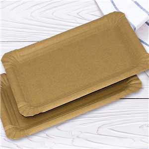 Hnědý papírový tácek EKO 13x20 cm č. 4 kraft ideal pack®