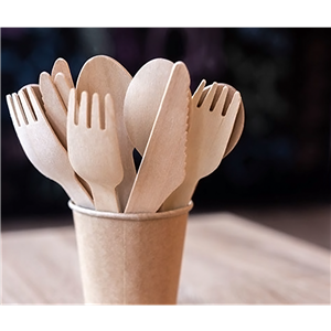 Vidlička EKO dřevěná 16 cm ideal pack®