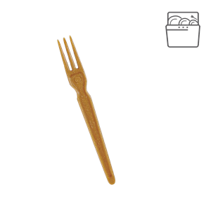 Vidlička EKO na hranolky/napichovátko kompozit dřevo/plast (WPC) 8 cm