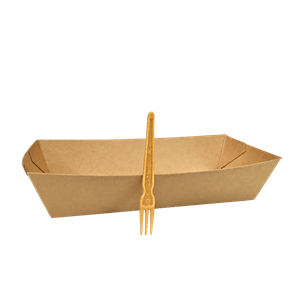 Vidlička EKO na hranolky/napichovátko kompozit dřevo/plast (WPC) 8 cm